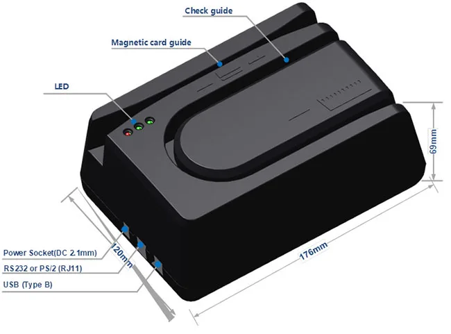 MICR Check Reader with MSR Module Cheque Reader with MSR
