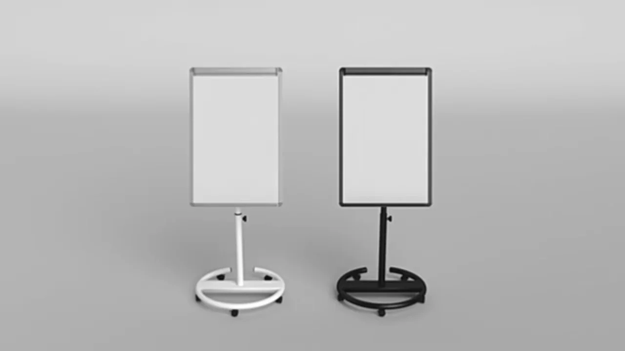 Vcw Foldable Movable 70x100 Flip Chart Paper Board Aluminum Whiteboard