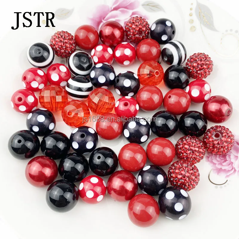 Diy 20mm Mix Color Beads For Jewelry Making Kid Round Bubblegum Beads
