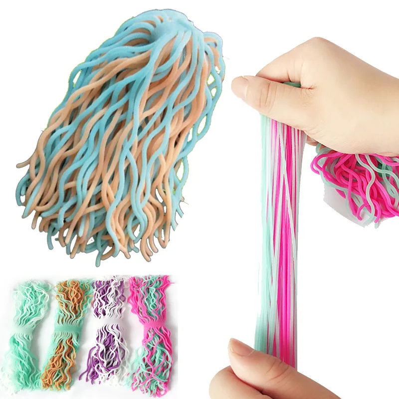 Stretchy Spaghetti Ball Fidget String Noodles Sensory Toy Pasta Fiddle Autism Stress Toy