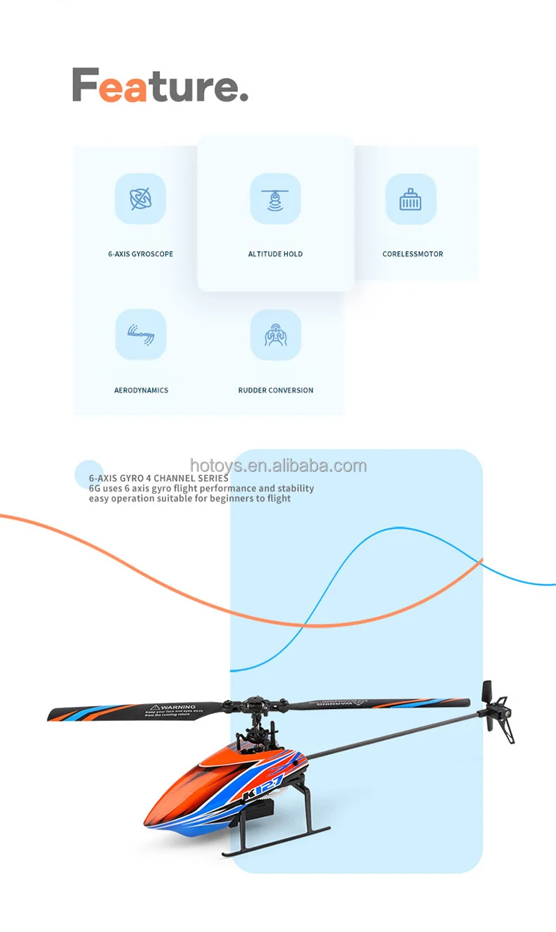 New Designed K127 Remote Control Helicopter 2.4 GHz 4CH 6 Gyro Double Motor Large Altitude Hold RC Toys With Air Pressure