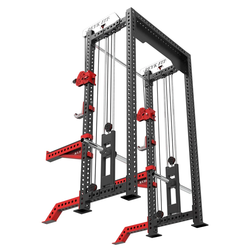 Multi-Gym Plate Loaded  Multi Function Smith Machine Steel Equipment Cable Crossover Fitness Machine Chest Squat Legs Home Use