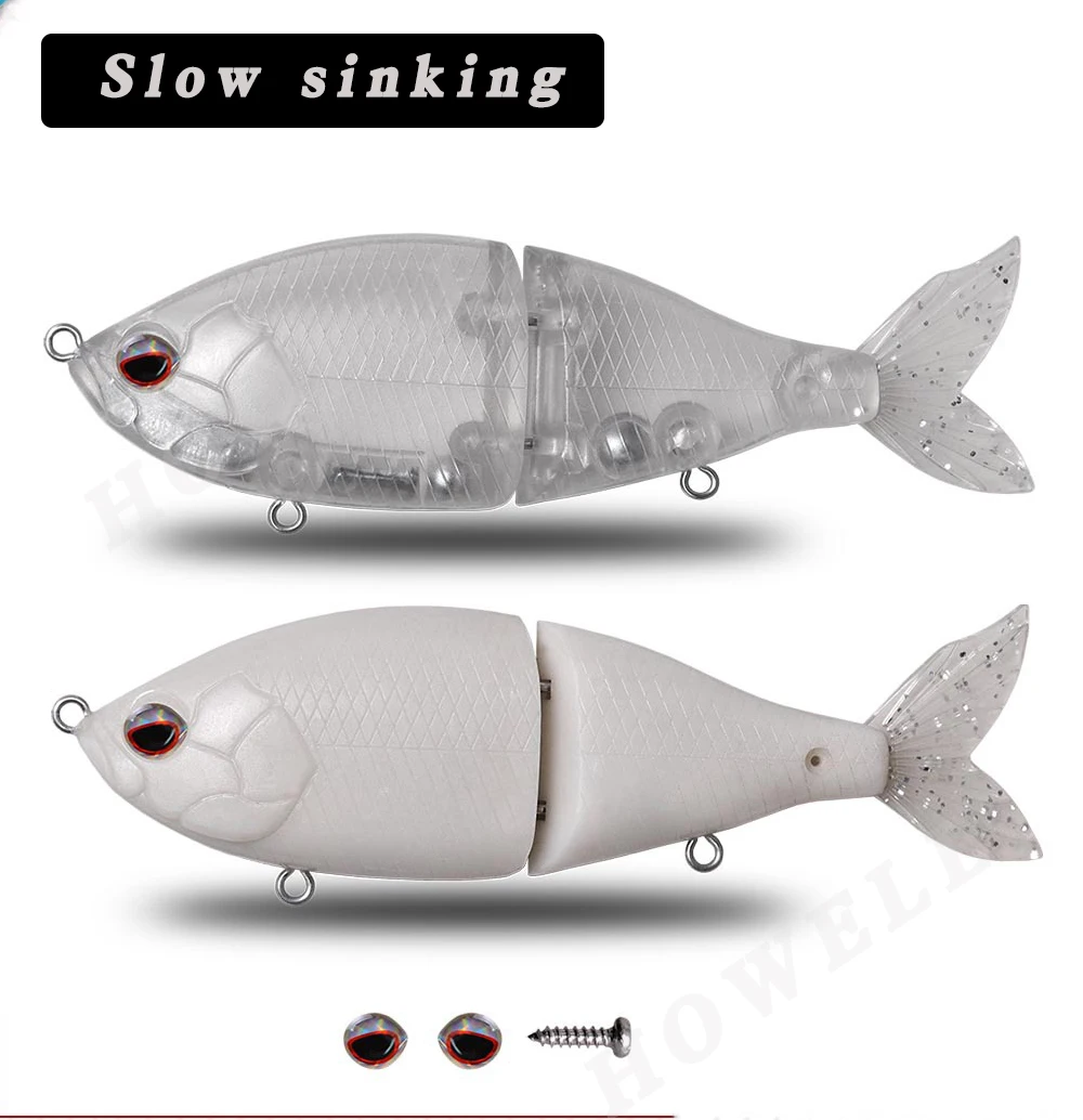 Oem Blank Two Section Glide Bait 145mm 57g Unpainted Swimbait Jointed