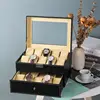 Caja de reloj de doble capa de 20 piezas, beige - calidad garantizada