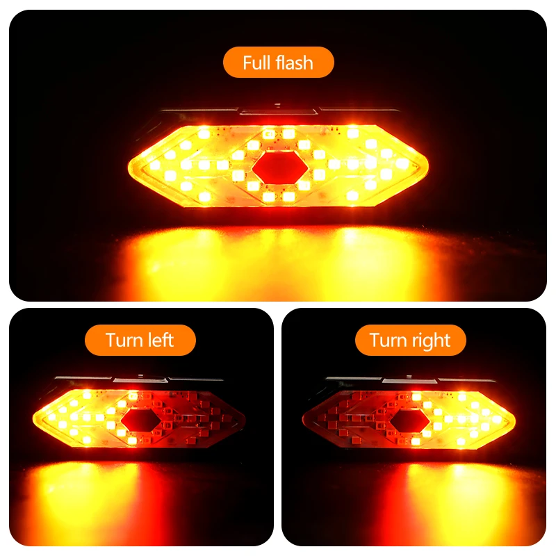 Wireless Remote Control Bicycle Light USB Charging Night Riding Tail Light LED Mountain Bike Safety Warning Light Accessories