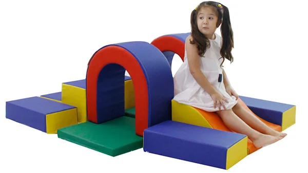 SoftScape Playtime and Climb Multipurpose Soft Foam Play Set with Foldable  Seat for Infants Toddlers; Crawling Climbing Block