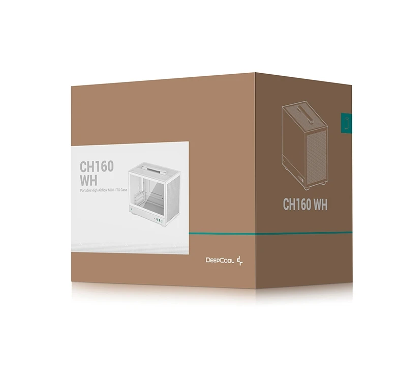 Deepcool CH160 Mini-ITXゲーム用コンピュータケース超ポータブル高