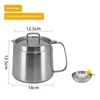 Cuerpo de hervidor plateado de 1.5L lijado + tapa + filtro