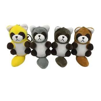 Plush Panda Toy Soft Cotton Stuffed Animal Customized Kids' Gift Key Ring Pendant Soft Duck Baby Panda Zoo Stuffed Doll