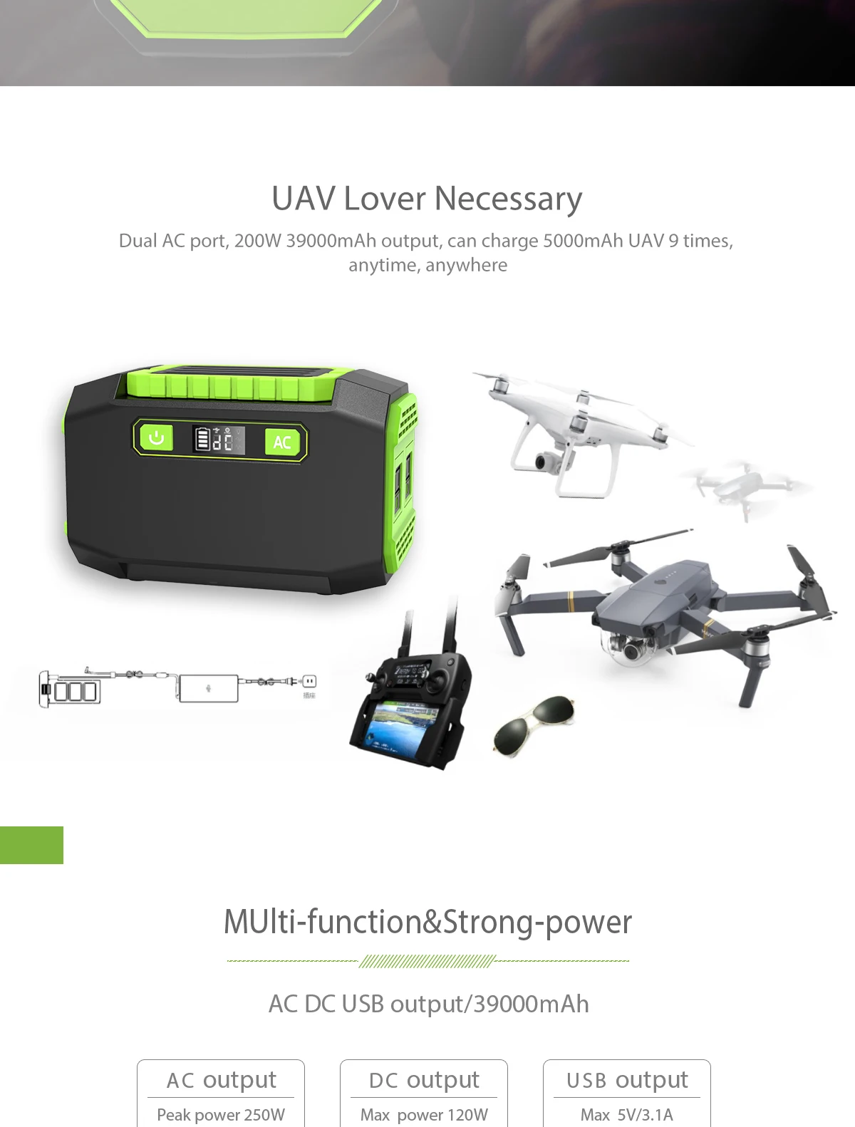 200W Hp Power Portable Power Station Renewable Energy Backup Generator Portable 200w 300w 600w 800w 1000w 2000w  Superlight manufacture