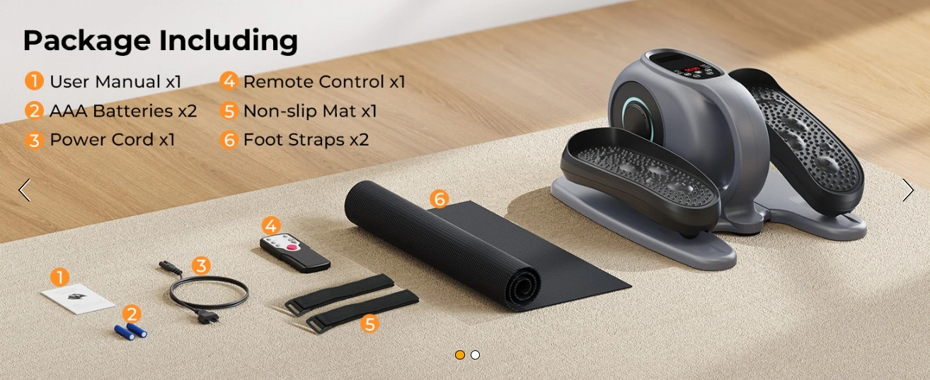 Remote Control HJDFGSS Under Desk Elliptical Machine, Electric