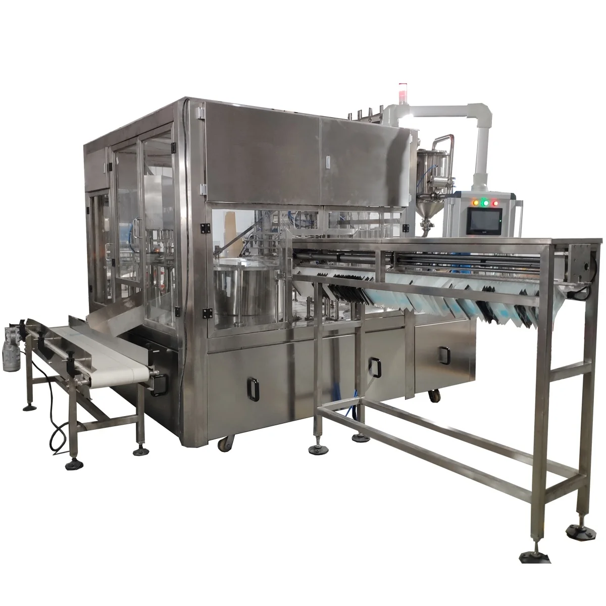 Factory price automatic mayonnaise vinegar fruit juice ketchup spout pouch filling capping machine