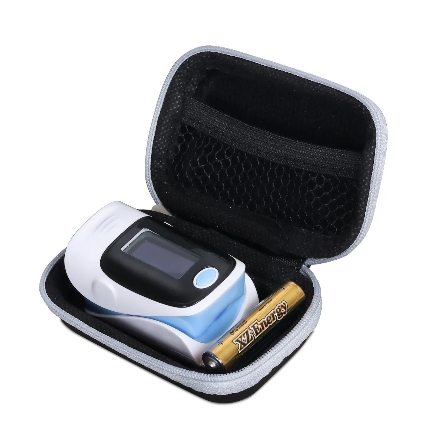 Fingertip Pulse Oximeter with Carrying Case