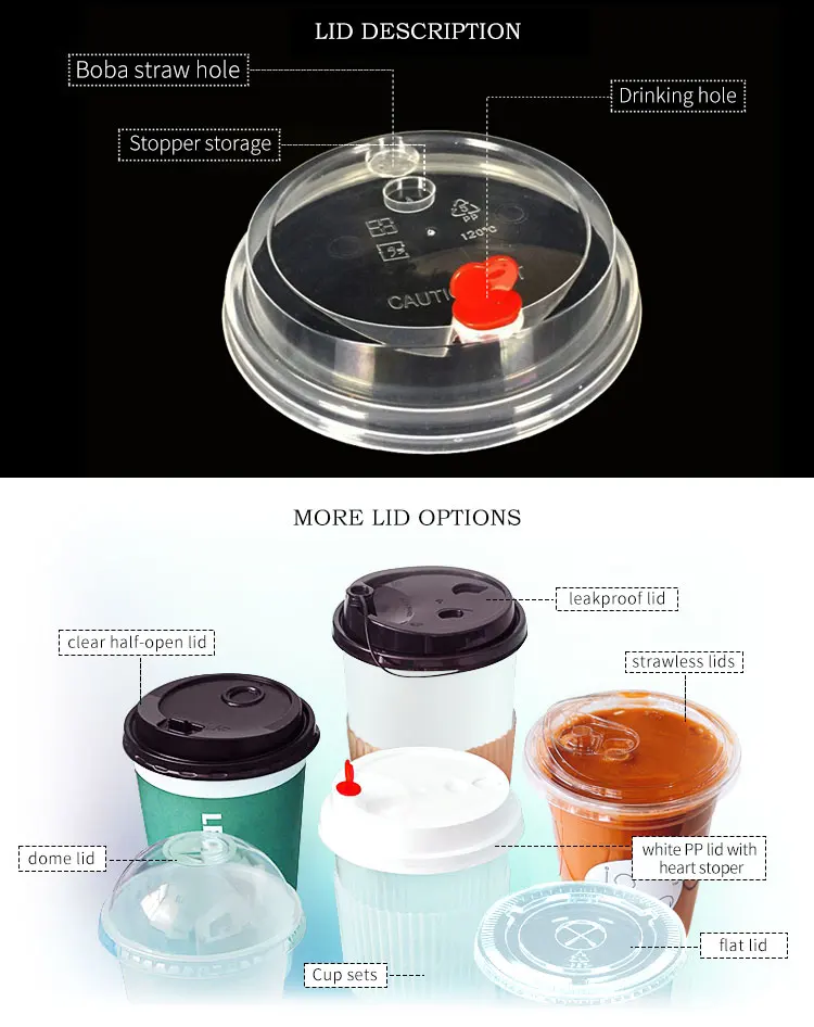 Custom Logo Disposable Clear 360ml 500ml Plastic PP Packaging Cup Boba ...