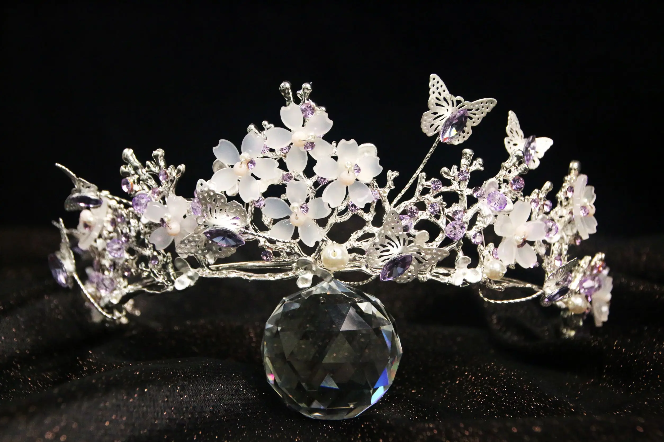 New Design Handmade Butterfly Tiaras and Crowns Wedding Tiara Bridal