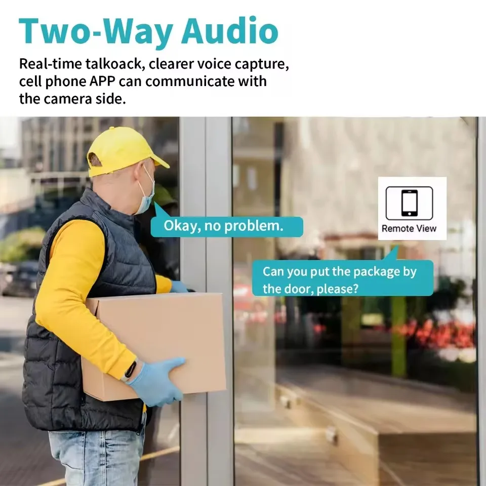 Two-way audio intercom for remote communication