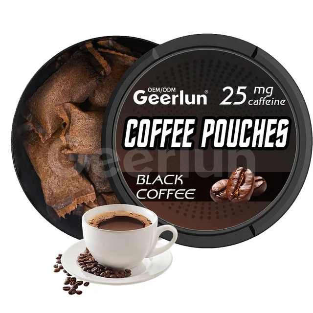 New Product Custom Coffeine Pouches Nic-Free Boost Energy Focus Black Coffee Taurine Nootropic Coffee Pouches