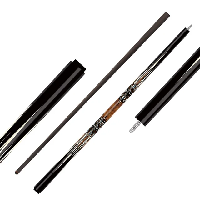 Da Di Zhi Xin No.108 Pool Billiard Cues 1/2 Carbon Fiber Cue Stick with 12.4mm/12.9mm Diameter Stainless Steel Joint