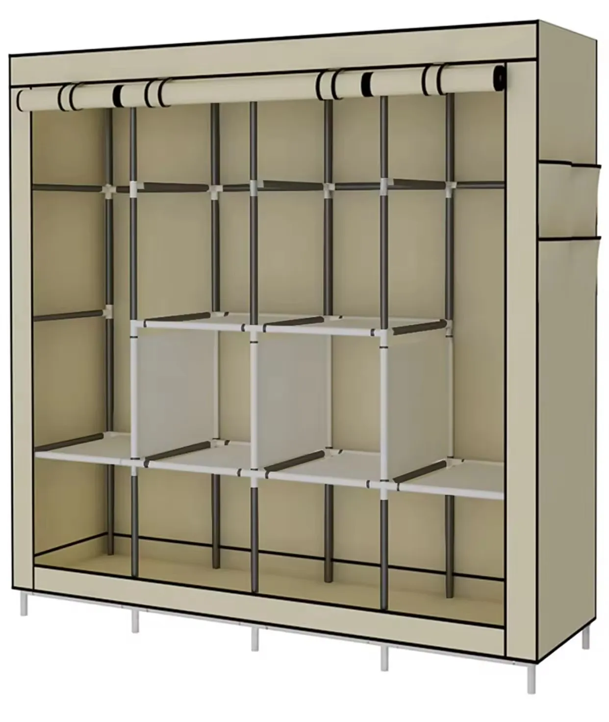 Unique Design Storage Cabinet Large Space Wardrobe Cabinet Household Bedroom Closet