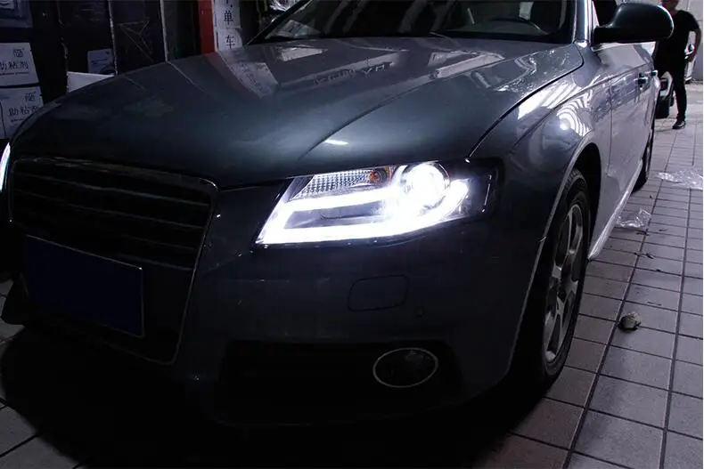 AKD Car Styling for A4 Headlights 2009-2012 A4L B8 Sedan Headlight DRL Hid Head Lamp Angel Eye Bi Xenon Beam Accessories