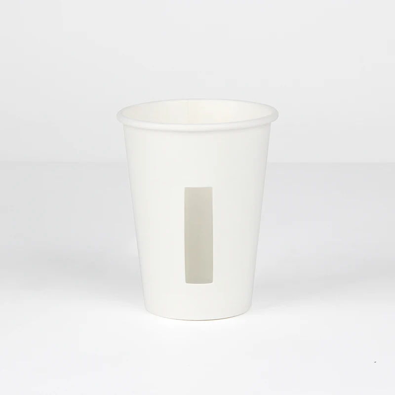 New Arrival Food Grade Custom logo Disposable Takeaway Coffee Window Paper Cup for Cold and Hot Drink Packaging manufacture