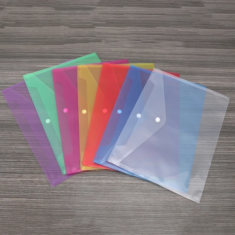 A4 Clear Plastic Envelopes With Snap Button Document Plastic File Folders Letter Poly A6 Envelopes Plastic With Label Pocket