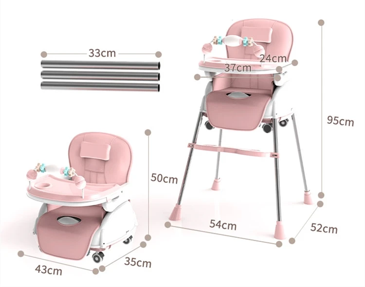 Modern Baby Booster Feeding Chair with Height Adjustment Baby