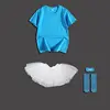Lake blue tulle three-piece set