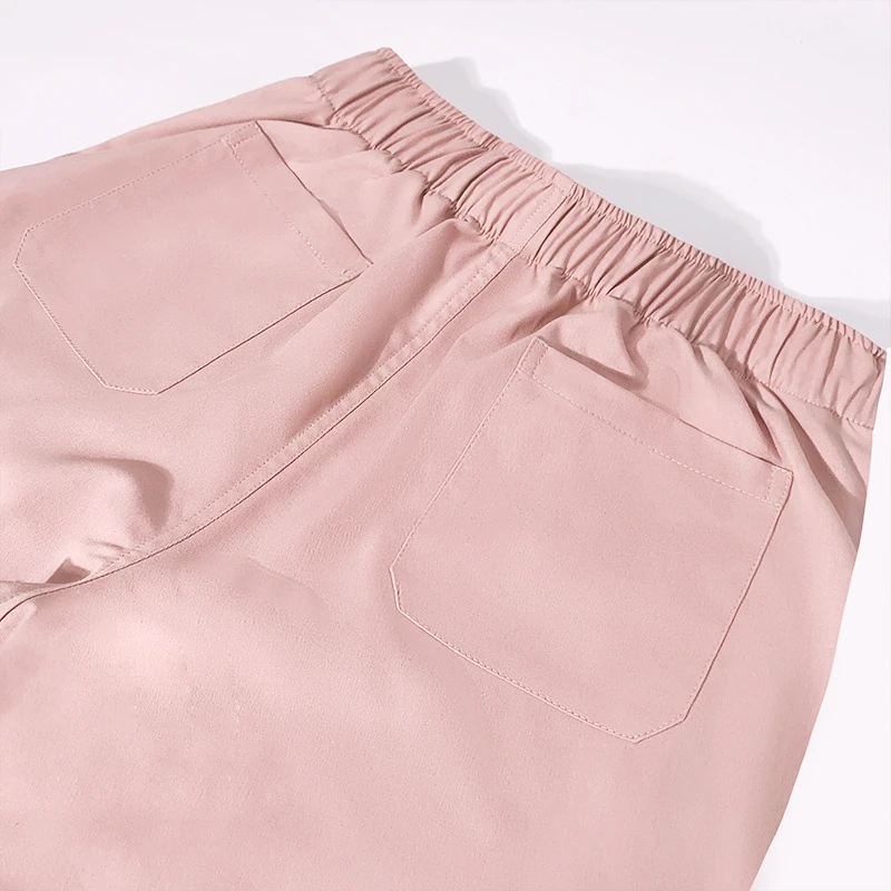 Nurse Uniforms for Hospital Nursing Uniform for Women Men Short Sleeves V-neck Stretchy Scrubs Set Top & Pants with Multi Pocket