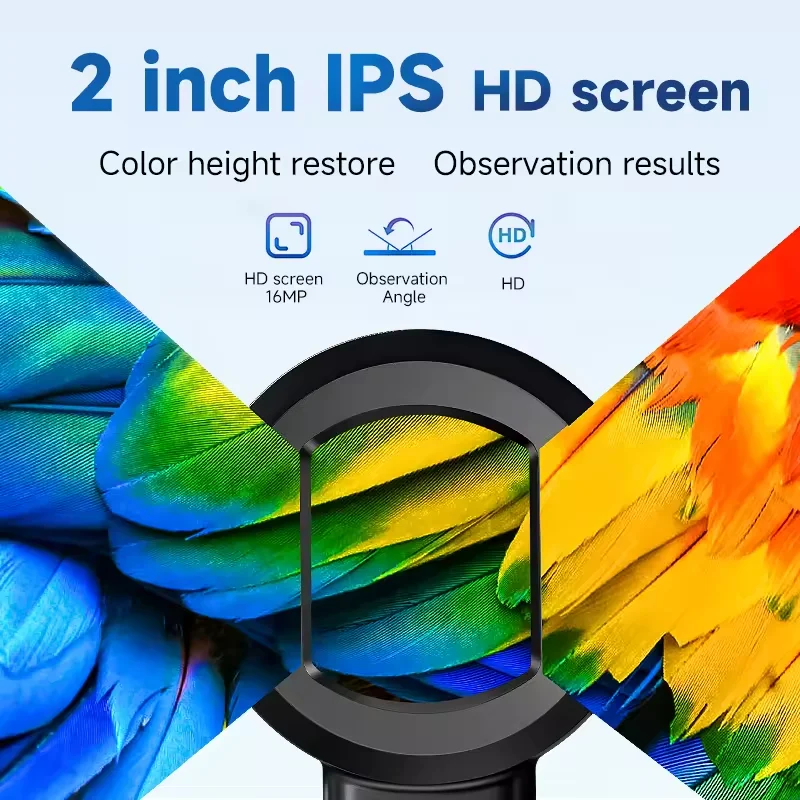 High Quality 100x HM020 Digital Magnifying Glass with 8 LED Light and 2 Inch Screen Microscope Type