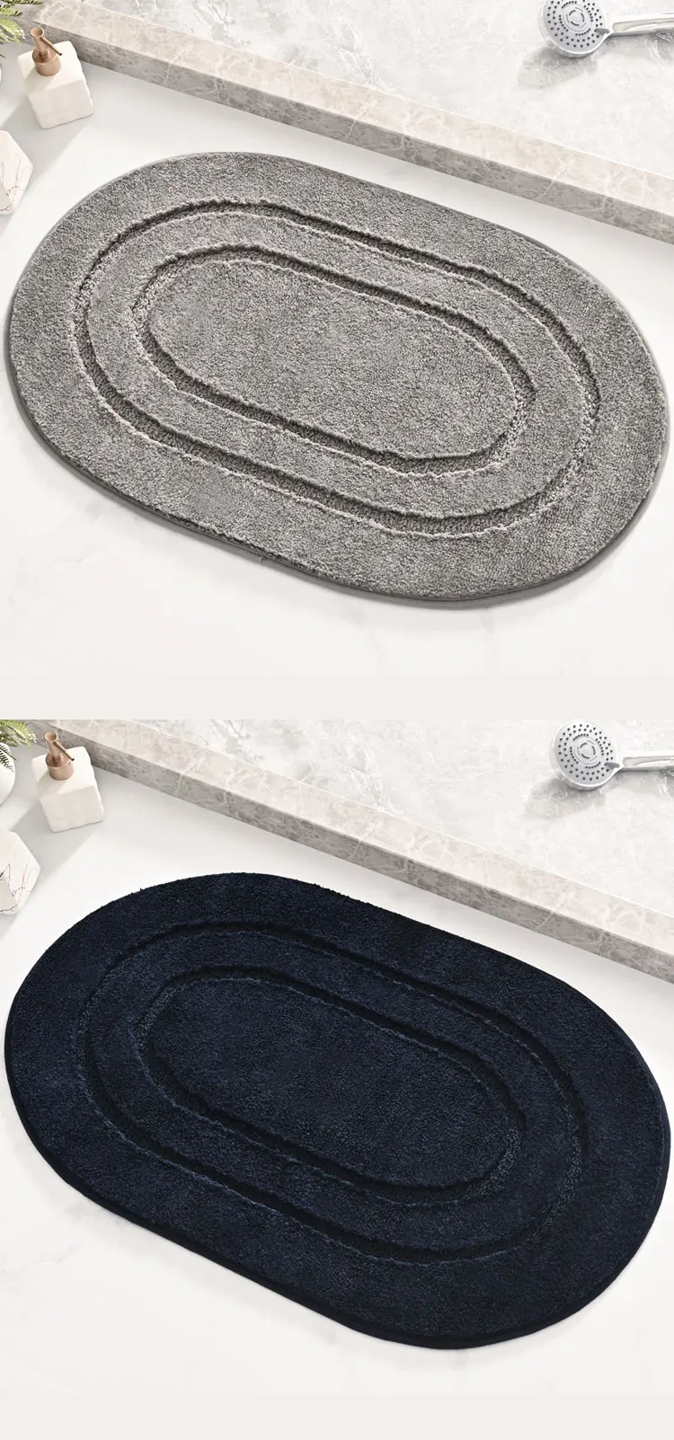 Microfiber Non-Slip Bathroom Rug Excellent Absorbent and Quick Dry Bath Mat Soft Comfortable Hotel Door Carpet supplier