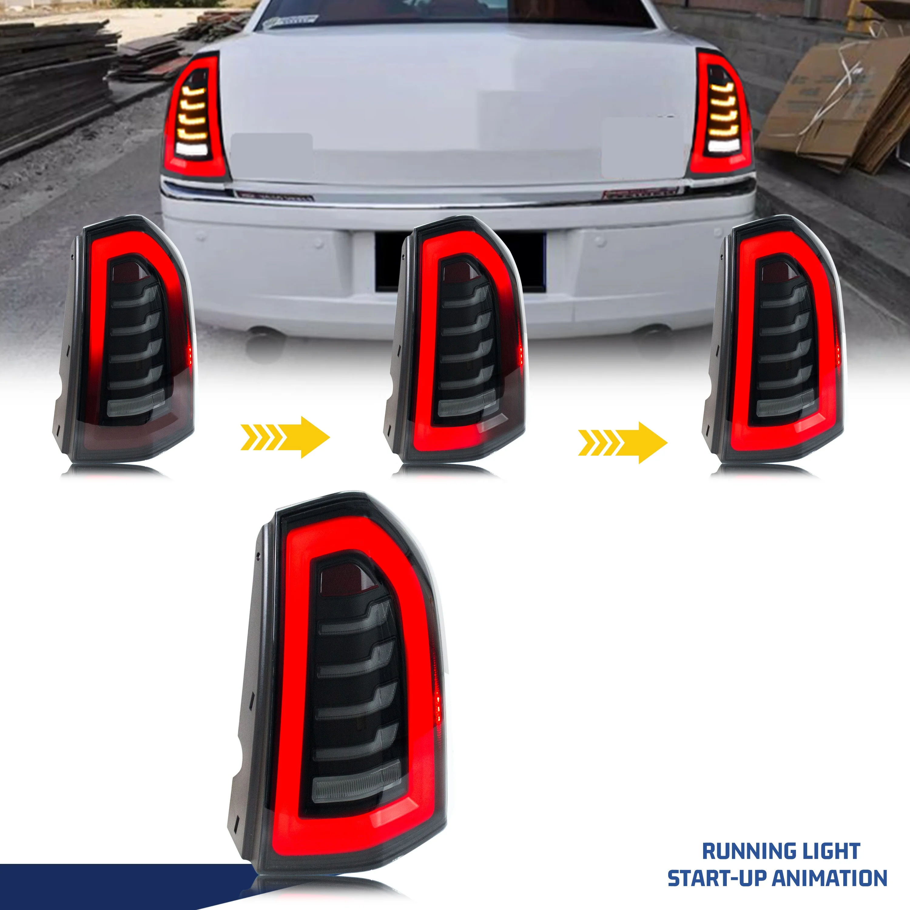 Auto Part LED Lamp Tail Light for Chrysler 300C 2011 2014 Dynamic Turn Signal DRL Brake Assembly