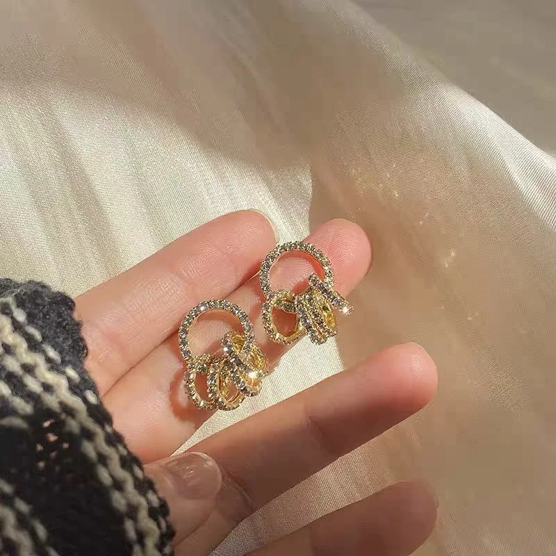 Moissanite Triple Row Hoop Earrings In S925 Silver