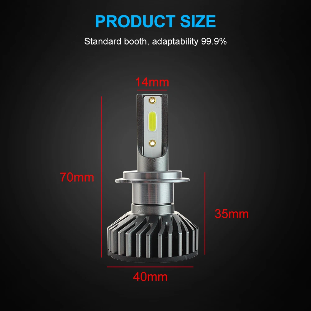 POPNOW Высокий люмен P1 H4 H13 9004 9007 Светодиодные Автомобильные фары ближнего света для мотоциклов Фары Лампы 80 Вт 8000LM DOB чипы