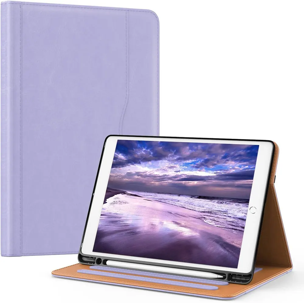 product laudtec pu leather tablet cases multi angle stand with pencil holder card pocket shockproof cover for ipad 10th gen 109 pbk327-8