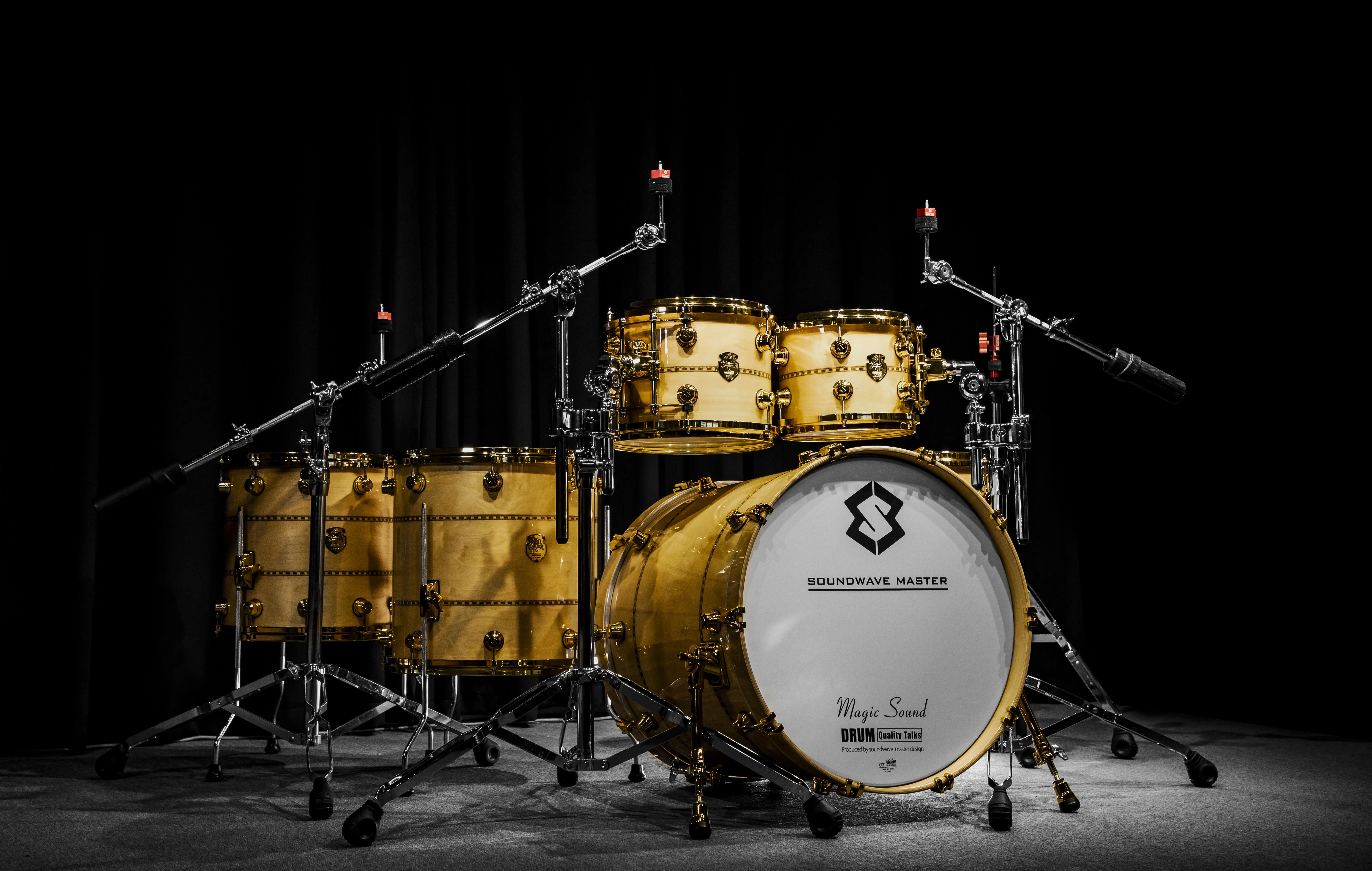 High-End Glory Sound-Maple Drum Set Handmade Steel Chamber for Studio ...