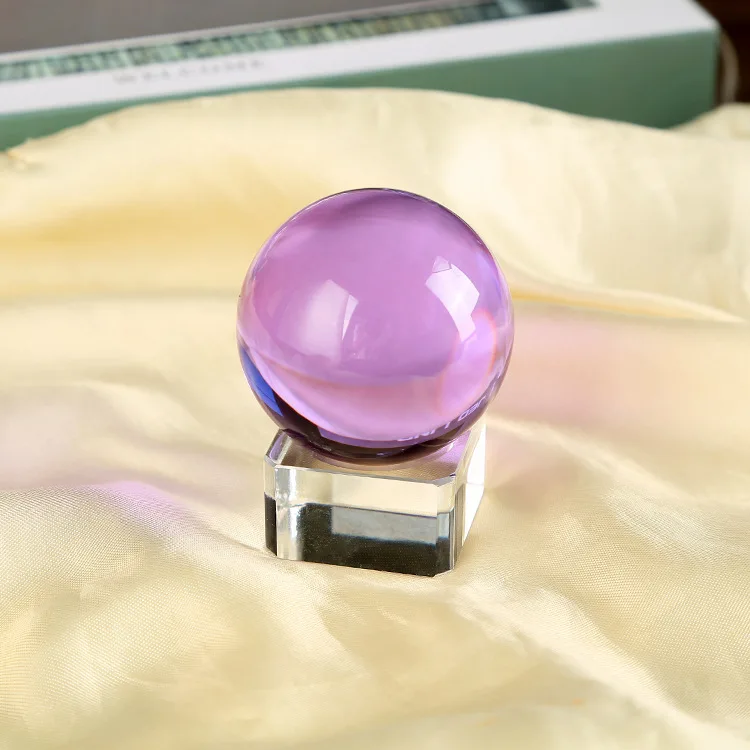 Colorful 40MM 60MM 80MM 100MM 200MM 300MM Pure K9 Crystal Glass Balls Seven Color Crystal Ball