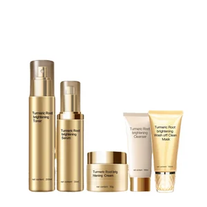 Turmeric Root Niacinamide Vitamin E Collagen Skin Care Set Anti-Acne Dark Spot Whitening Face Cream