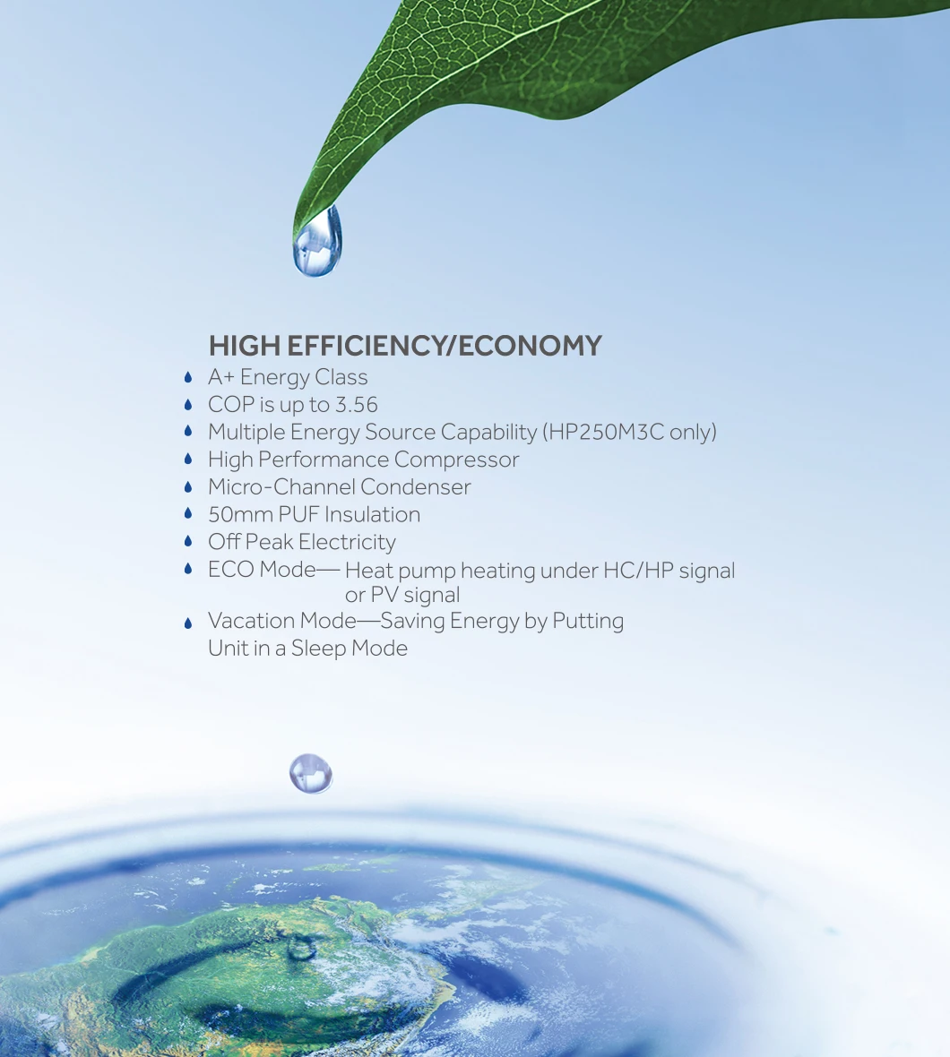 Chauffe-eau thermodynamique monobloc - HP 250 M3 - HAIER - HP250-M3 -  6932290370485