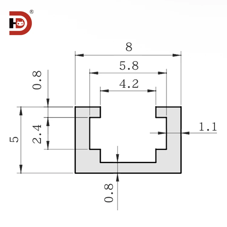 product aluminum alloy profile sensor photoelectric switch rail 5  8u photoelectric switch rail-3