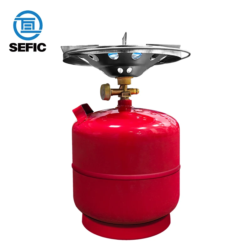 Customized Colored Logo Print Single Burner Lpg Gas Stove for 3kg Cylinder Portable for Camping