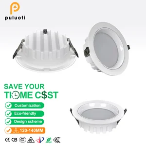 PULUOTI Modern Aluminum Recessed LED Downlights 3000K/3500K/4000K Color Temp 10-Year Warranty High Brightness Eco-Friendly for