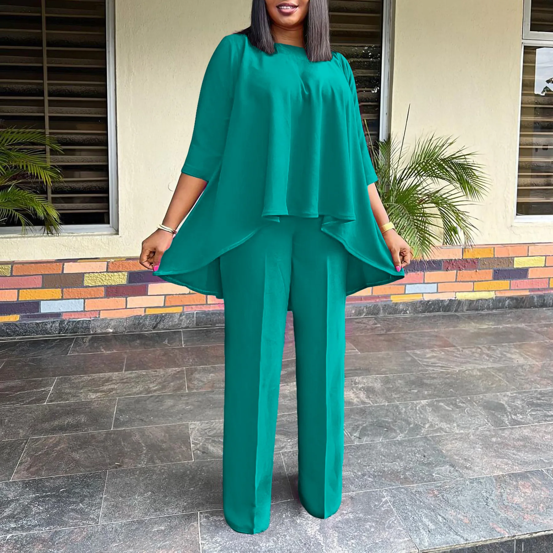 Trendy Spring Two Piece Set Plus Size Women s Clothing Loose Irregular trendy-spring-two-piece-set-plus-size-women-s-clothing-loose-irregular