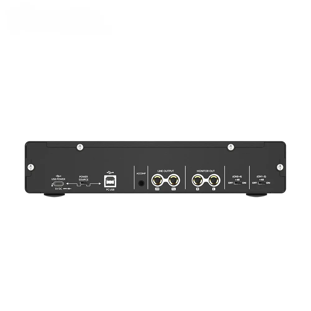 MD44 Professional  Usb Sound Card 24Bit 192Khz Audio Interface for Studio Recording Computer Live Broadcast