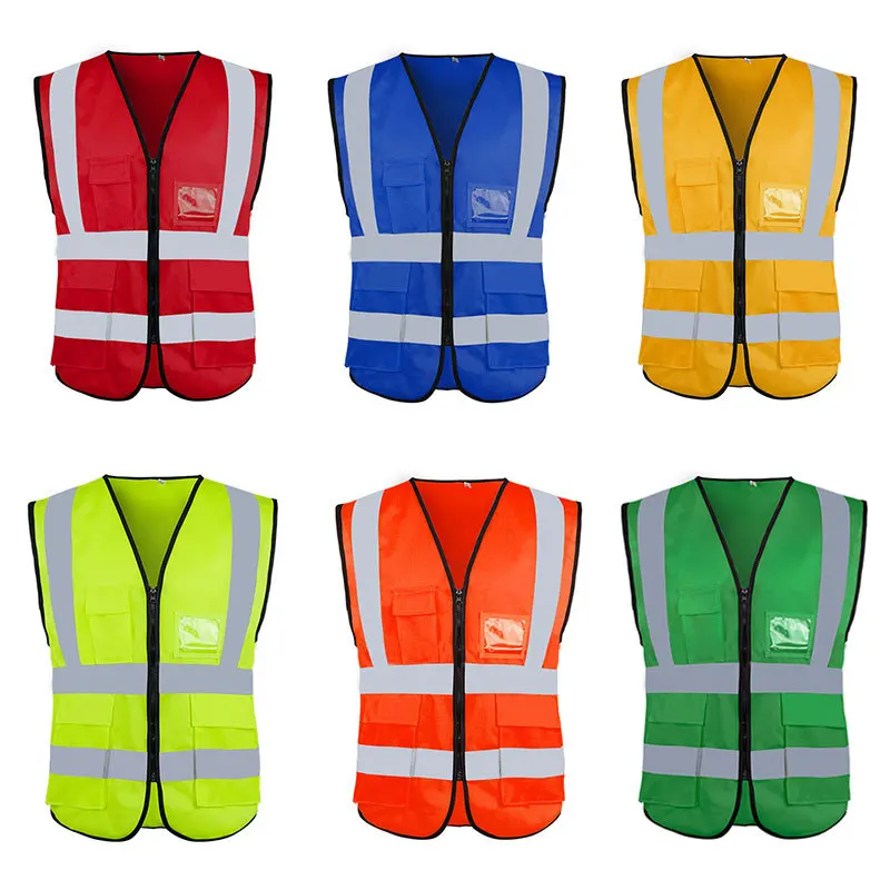 Reflective Vest Safety Vest Jacket Strip Personal Security Construction High Visibility Hi Vis Work Safety Reflective Clothing