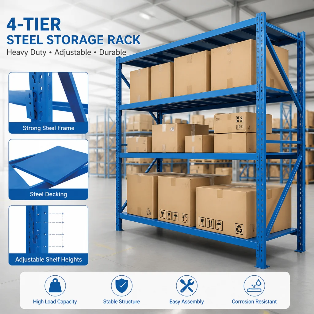 Butterfly Buckle Boltless Steel Multi-Level Shelving