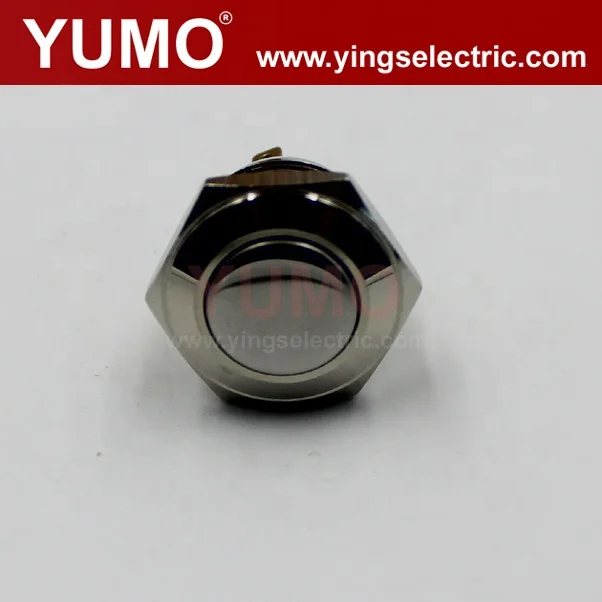 Heschen 5 Pulsanti Momentanei Rettangolari 16mm 1NO 1NC Con LED 24V (giallo)