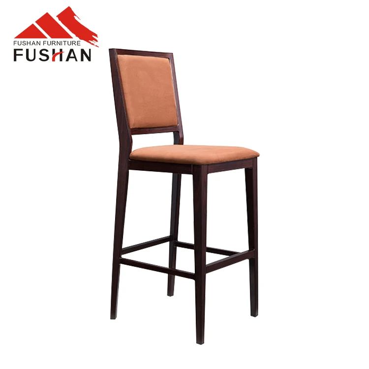 Fushan Furniture Bar Stool Home Metal High Stool Upholstered Bar Chairs Modern