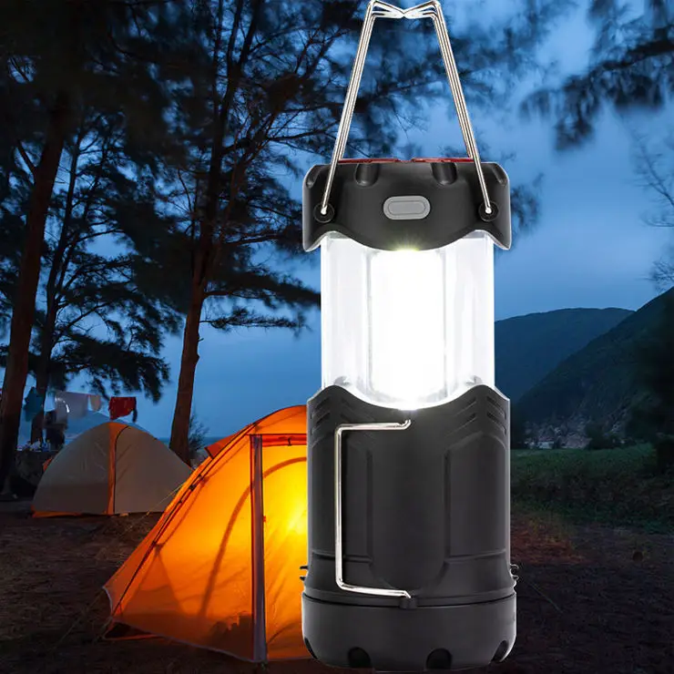 Portable mini folding collapsible telescopic outdoor reto led camping lantern light usb c rechargeable battery powerbank magnet supplier