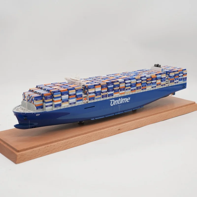 【LAC】Custom Made 45cm Ontine Workmanship Cargo Ship Model Scale 1:888 Simulation Container Ship Model for Business Gift